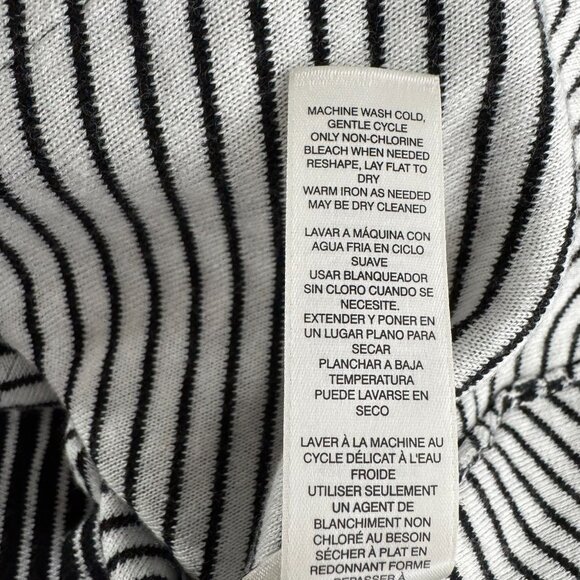 Chico's Esther Blazer Cardigan Sweater Size 2 Striped Black White NWT CJ-2089 - Picture 10 of 10